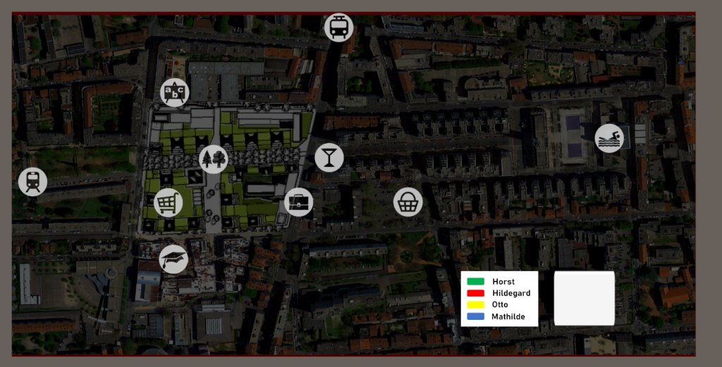 Centres d'intérêts du futur quartier Gratte-Ciel